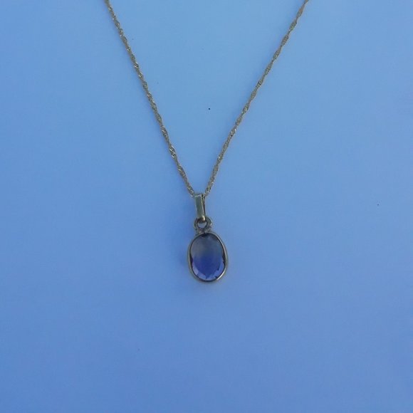 La Bolivianita (or Ametrine) With Italian 18K Yellow Gold Chain Necklace. - Picture 3 of 14